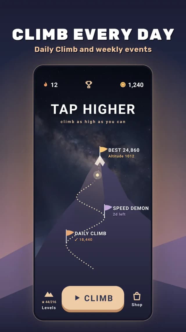The mountain home screen